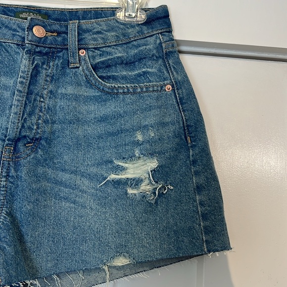 Wild Fable Blue Distressed Jean Shorts size 6. In perfect condition! - Picture 2 of 10